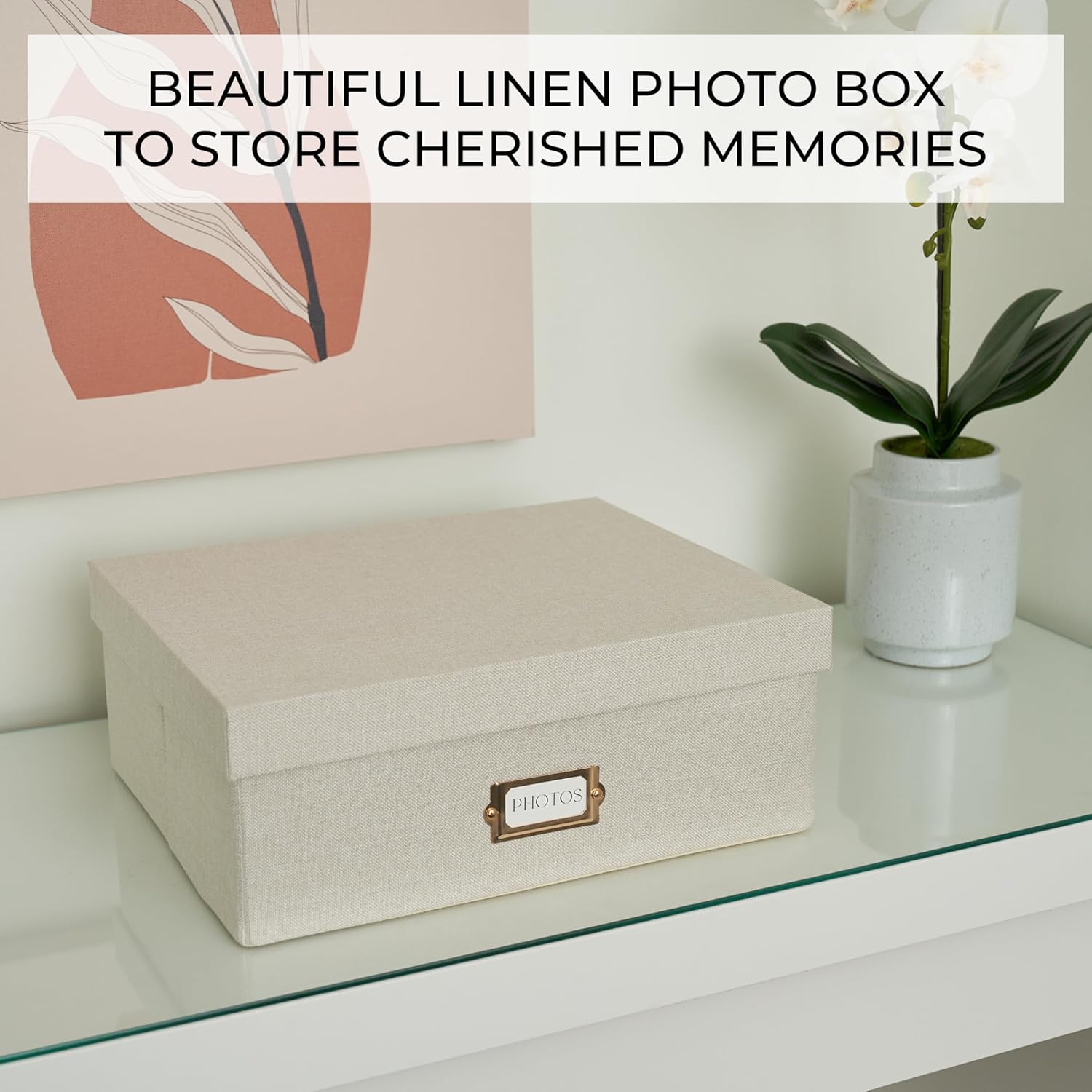 Linen Beige Storage Basket — 4x6 - View 7