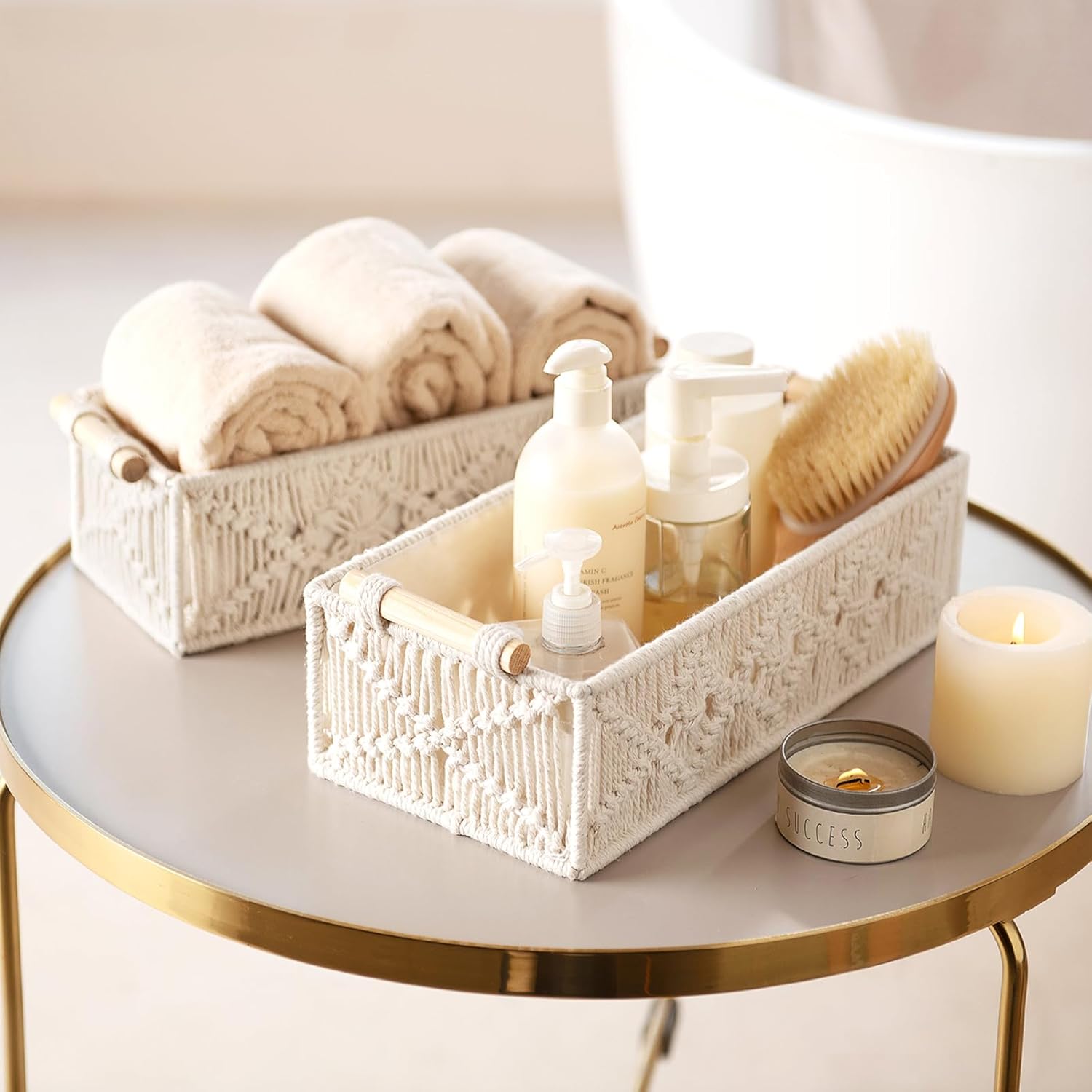 Boho Brown Storage Basket — Set of 2 - View 9