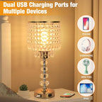 Dimmable Luxe Gold Bedside Lamp - View 3