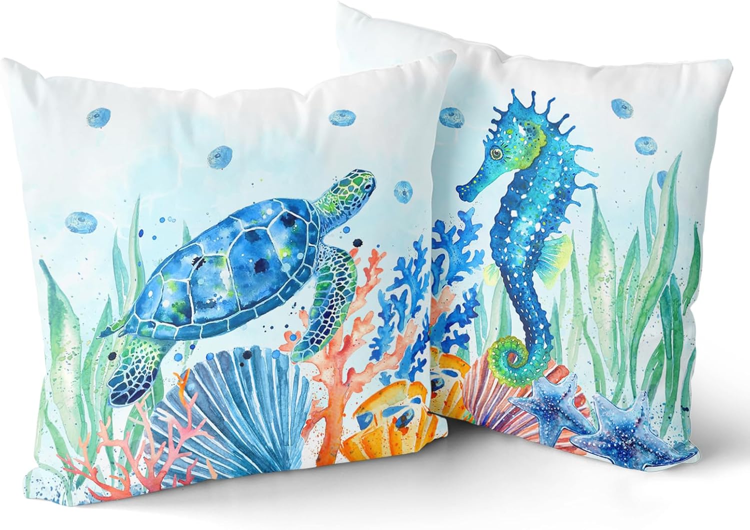 Boho Blue Pillow Cover — 18" — Ocean