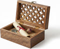 Hand-Carved Grey Storage Basket — 9x6 — Medium