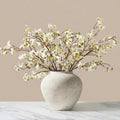 Pink Artificial Flowers — 33.5" — White