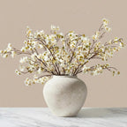 Pink Artificial Flowers — 33.5" — White