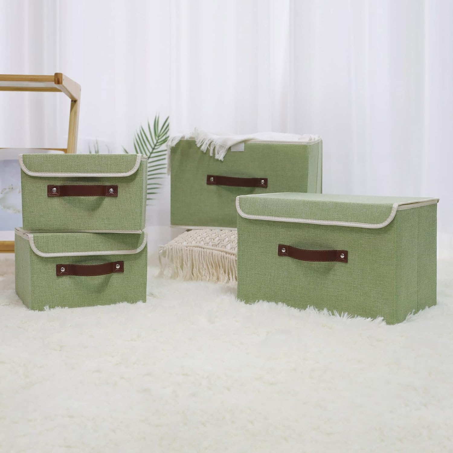 Linen Beige Storage Bin — Set of 1 - View 7