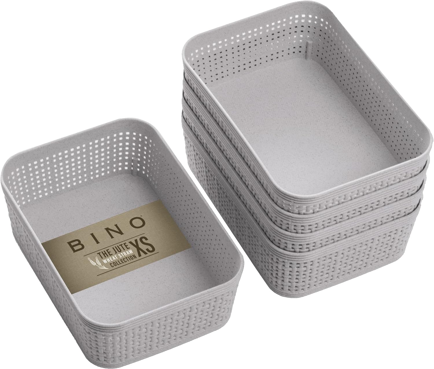 Boho Beige Storage Basket — Natural Grey