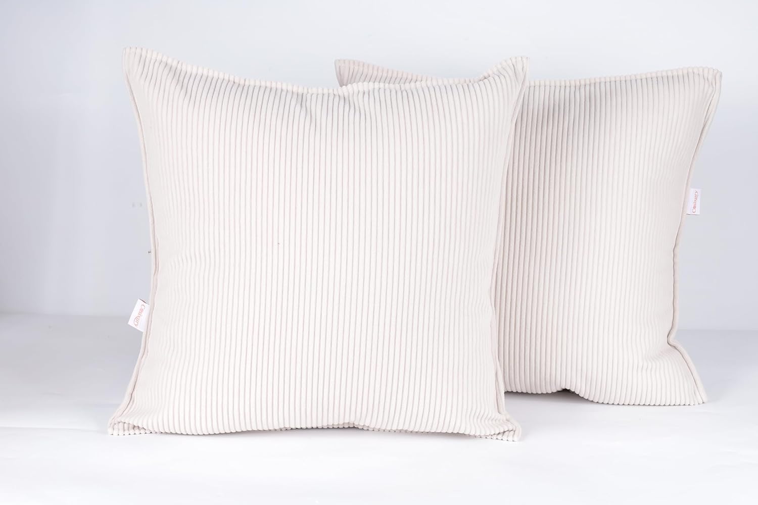 Boho Beige Throw Pillow Cover — 18" — Off-white