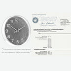 Battery Operated Luxe Black Wall Clock — 8" - View 6