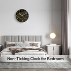 Battery Operated Farmhouse Black Wall Clock — 12" - View 6