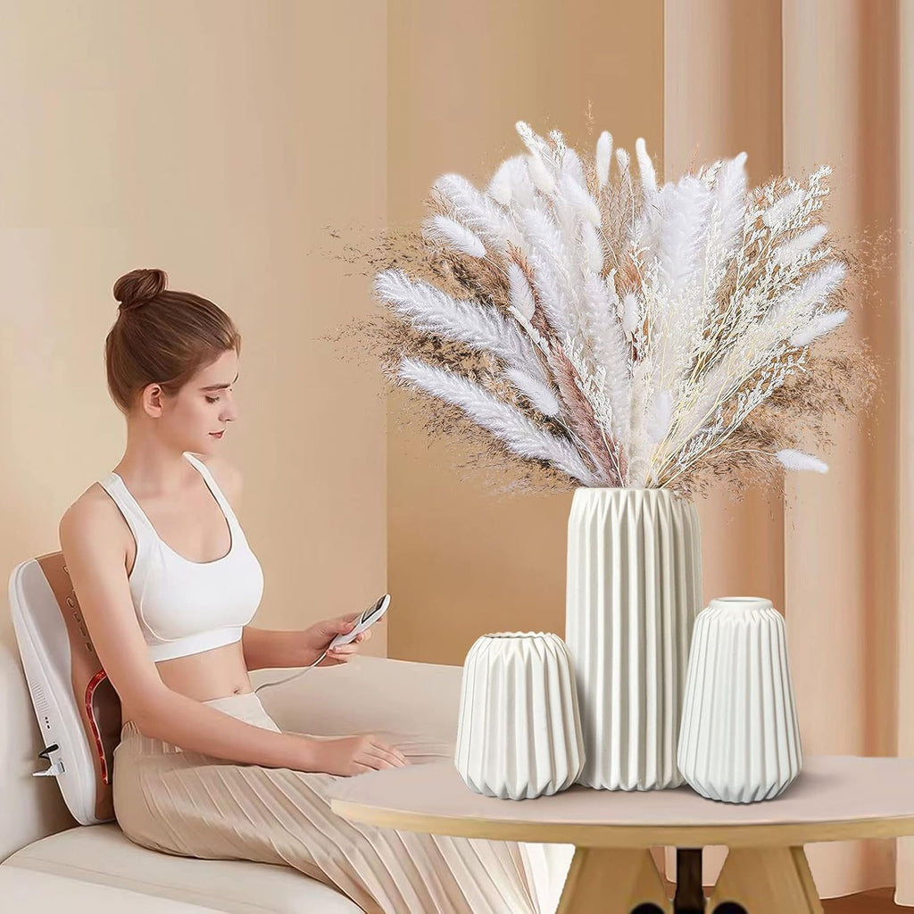 Boho White Flower Vase — Set of 3 - View 2
