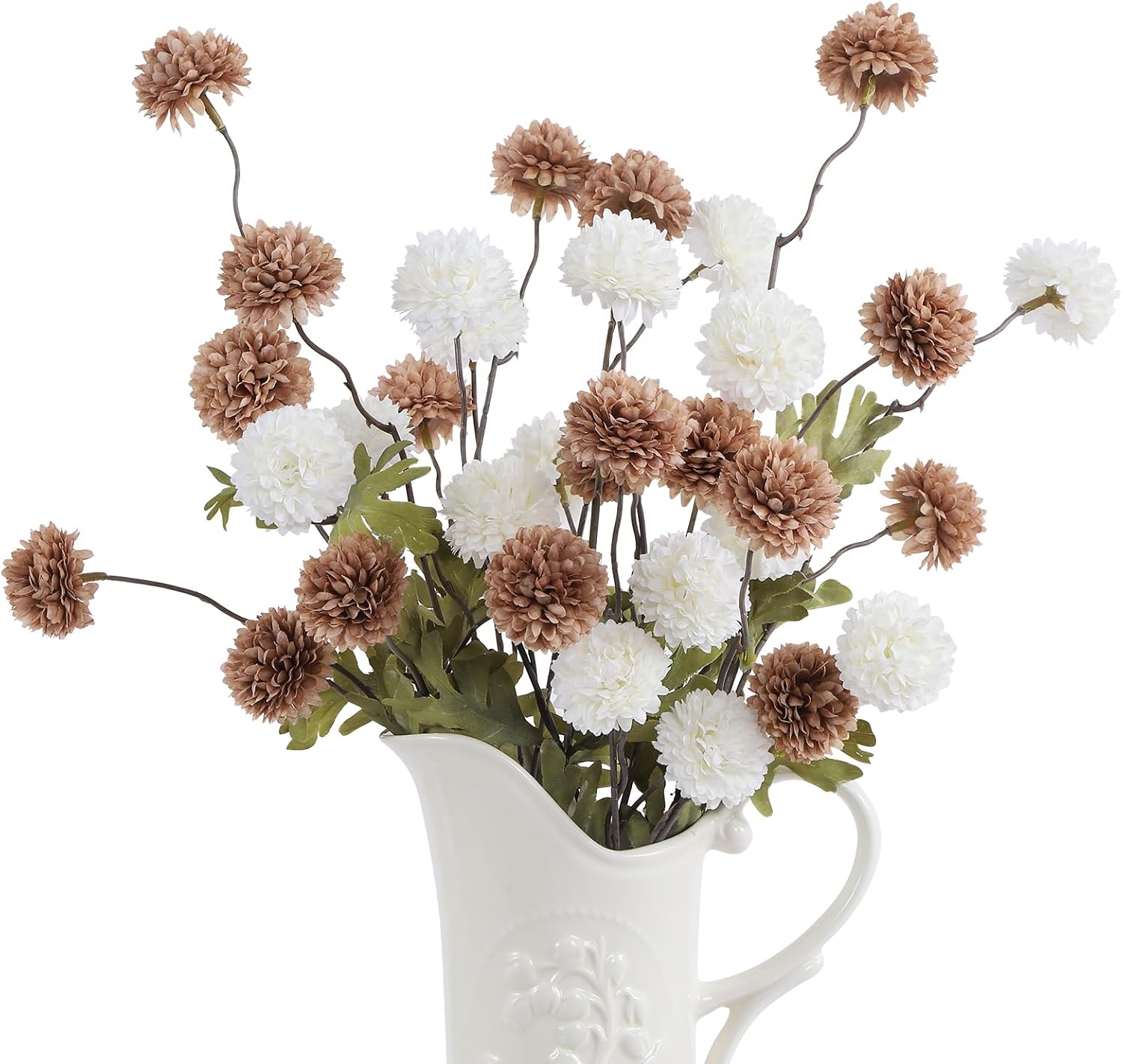 Beige Artificial Flowers — 9pcs