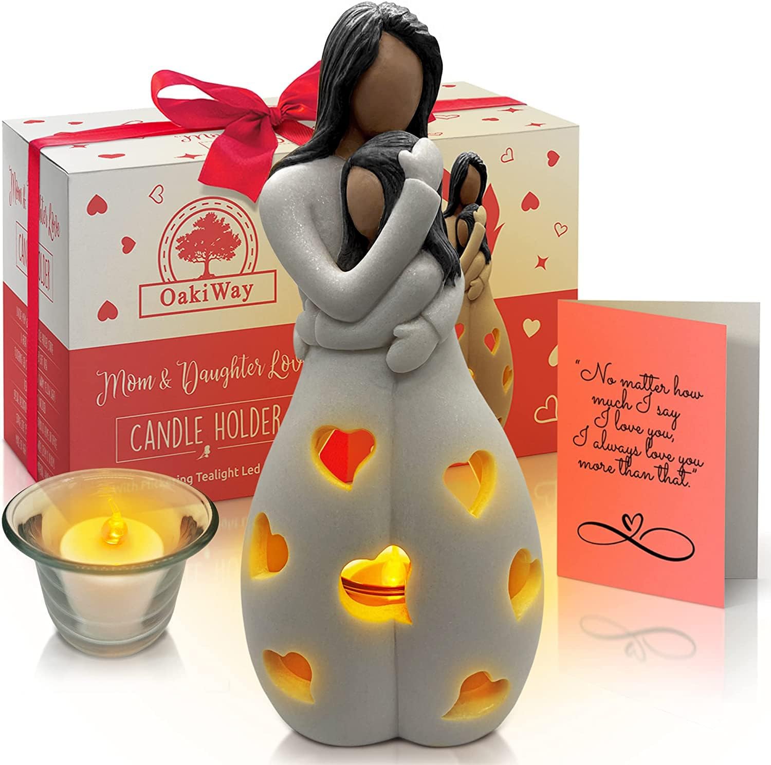 Brown Candle — Mom & Daughter (Dark)