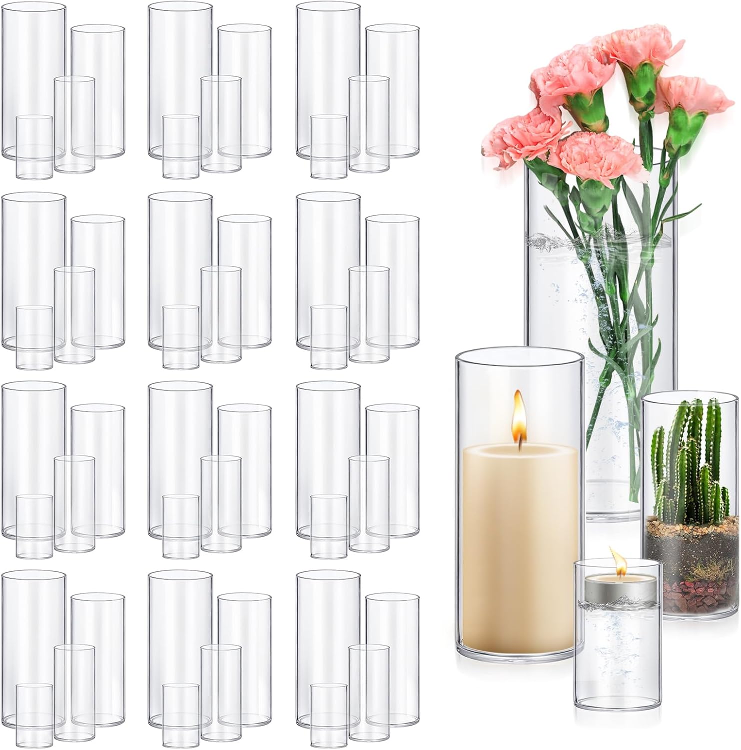 Metal Candle — 10" — 48 Pack(4,6,8,10 Inch )