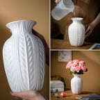 Farmhouse Beige Flower Vase — 10" - View 3
