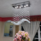 Rectangular Luxe Gold Chandelier — 23.6" - View 4