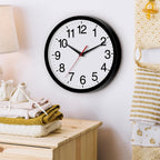 Battery Operated Modern Black Wall Clock — 14" - View 4