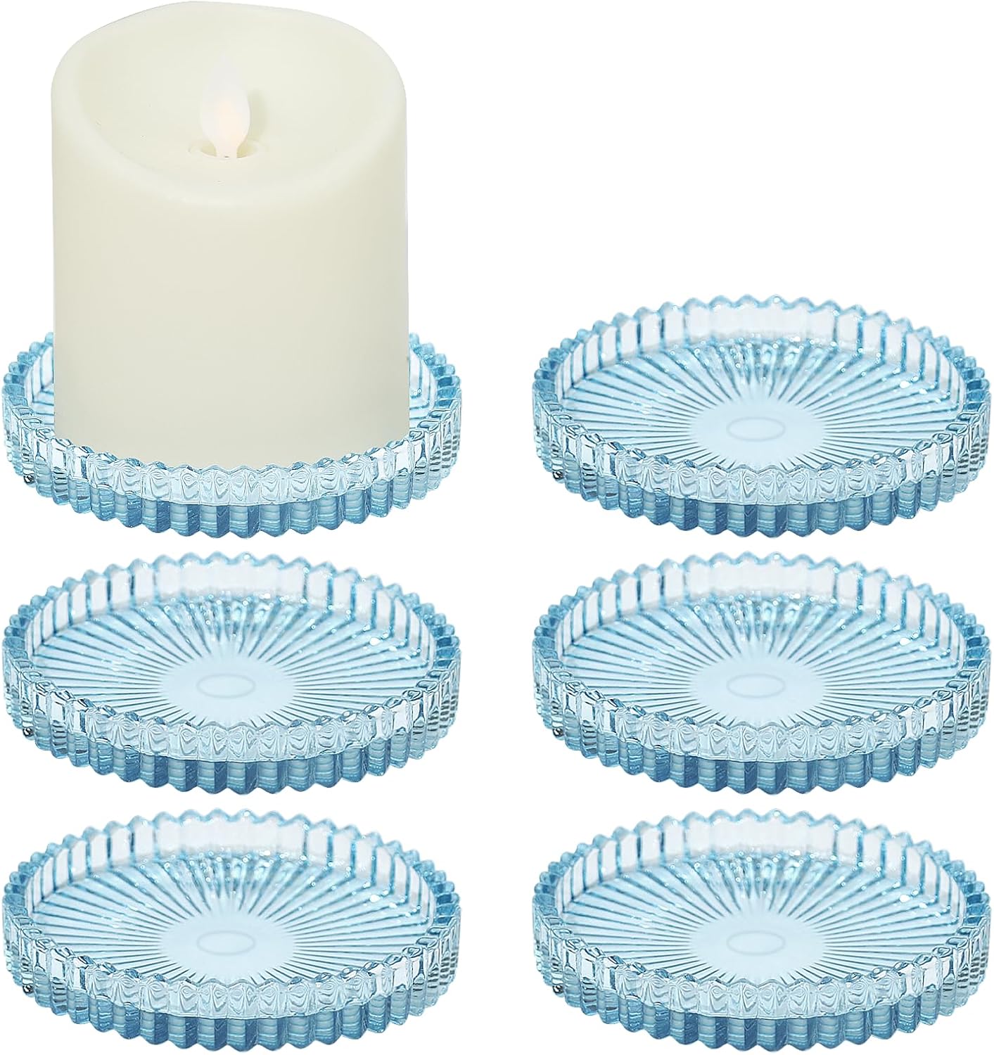 Blue Pillar Candle — 4" — Blue