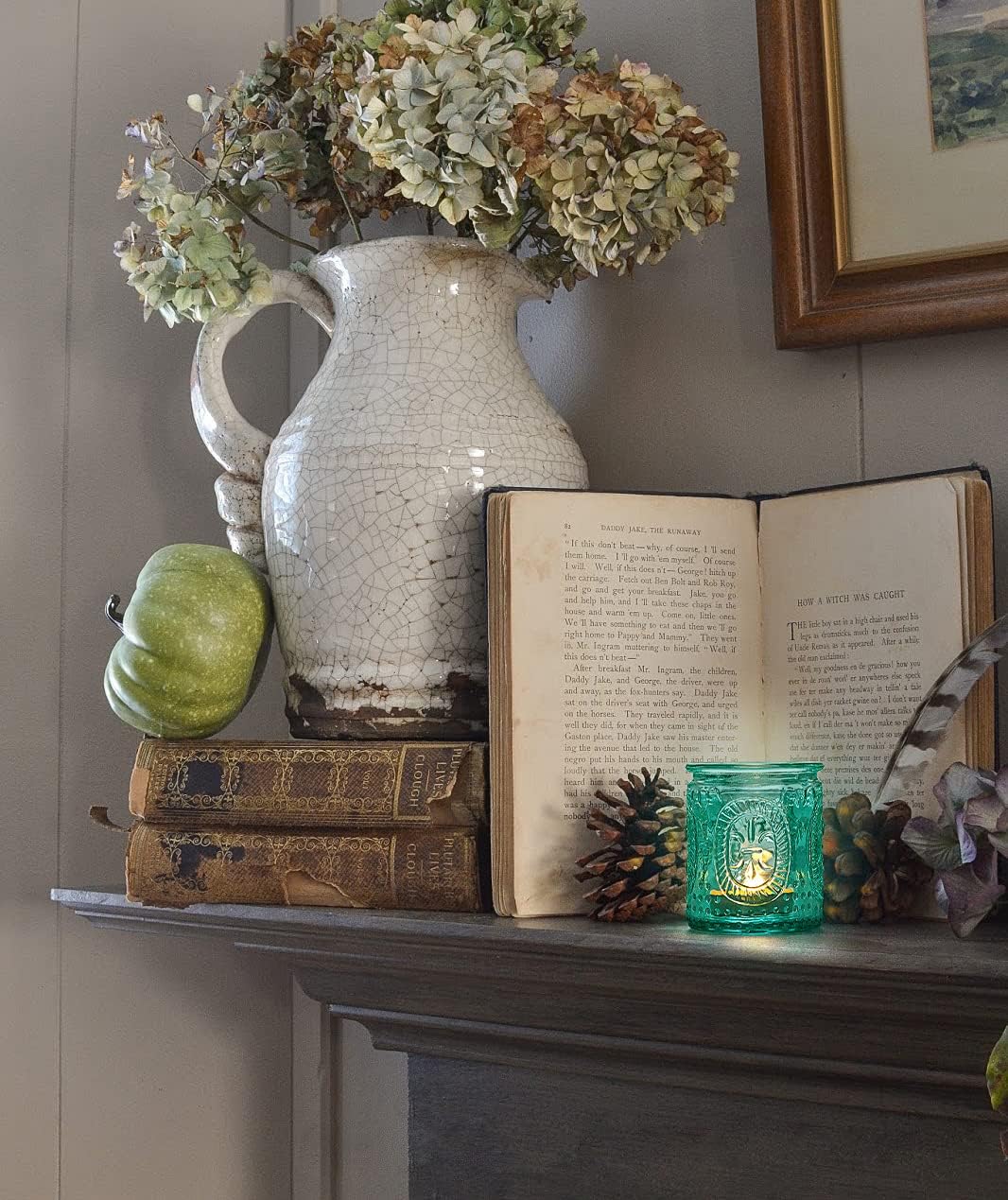 Vintage Boho Blue Candle — Set of 24 - View 4
