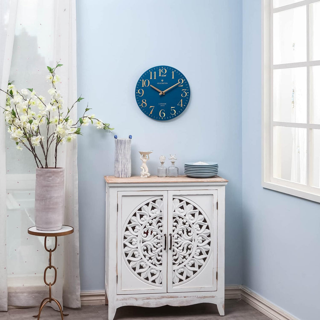 Battery Operated Beige Wall Clock — 12" - View 2