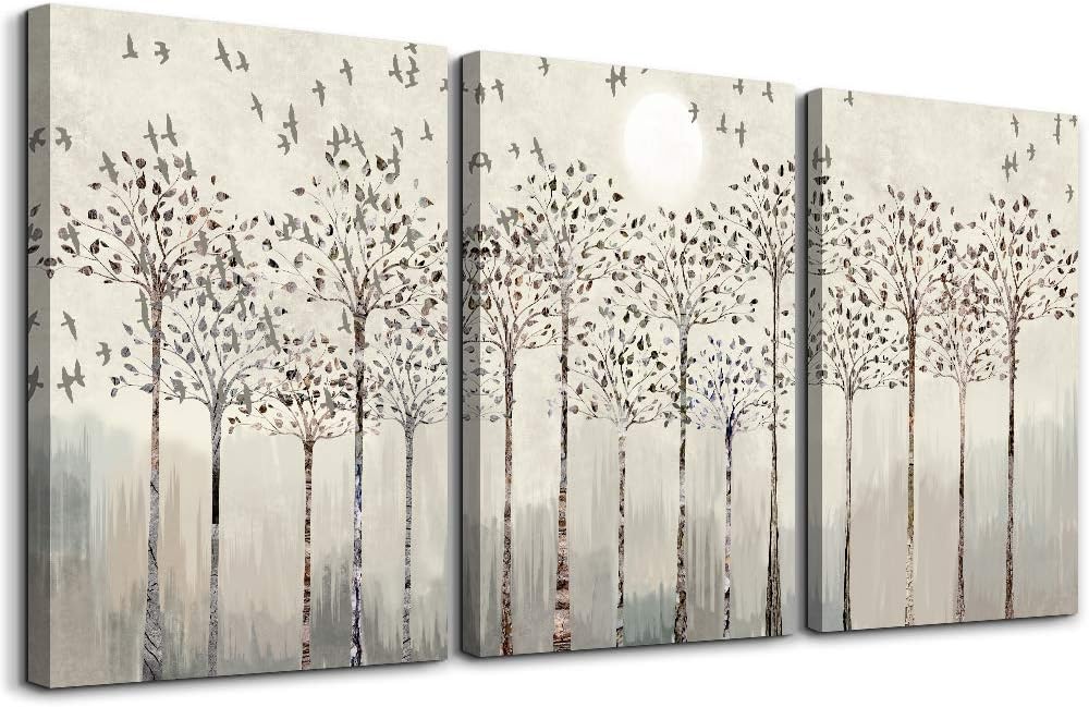 Boho Black Canvas Wall Art — 16" — 16x24inches*3pcs