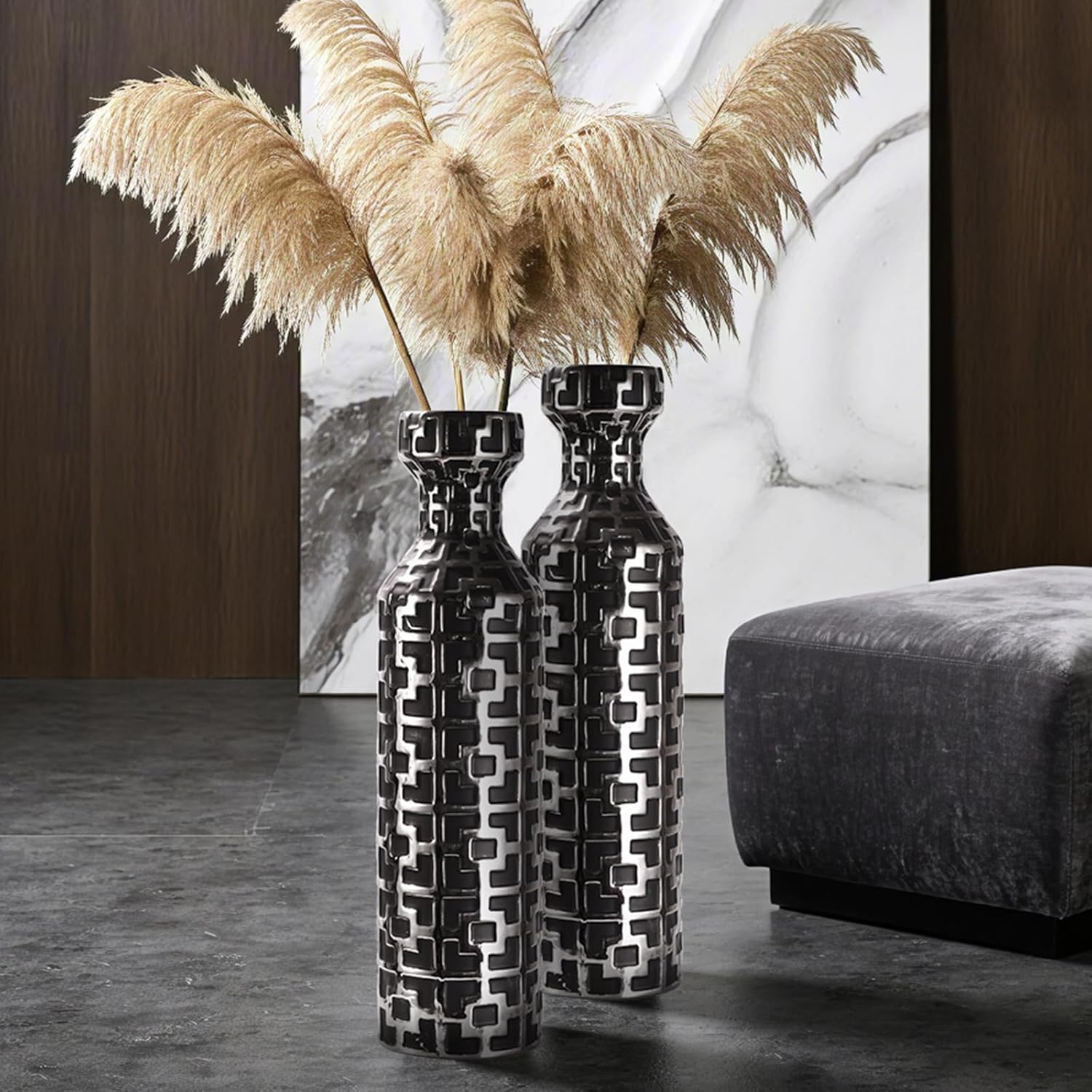 Modern Black Flower Vase — 4" - View 3