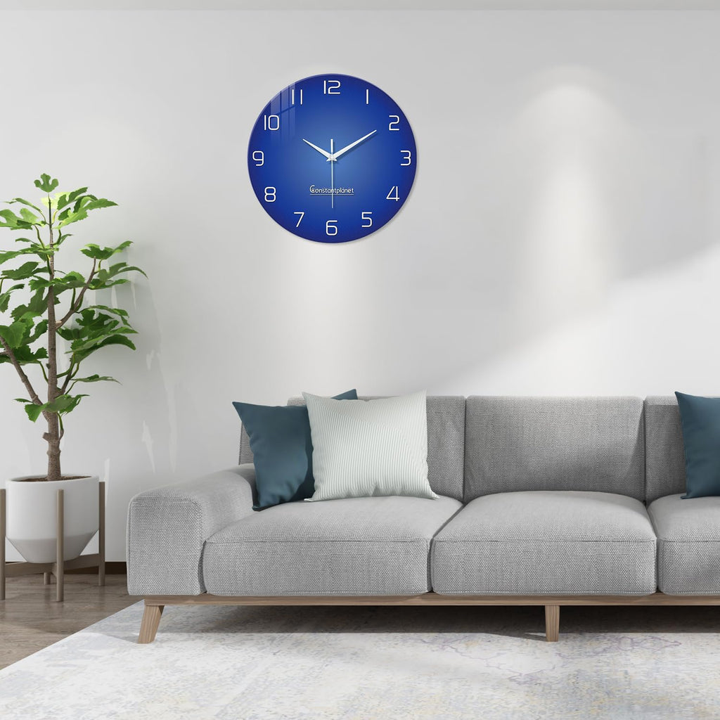 Battery Operated Modern Black Wall Clock — 24" - View 2