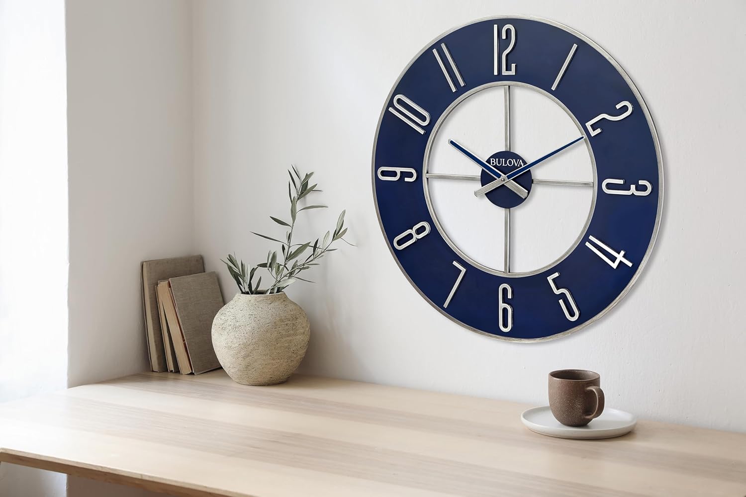 Battery Operated Modern Metal Wall Clock — 27" - View 5