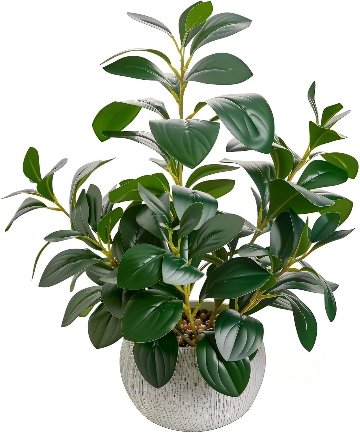 Farmhouse Green Faux Plant — Ficus Gray Pot