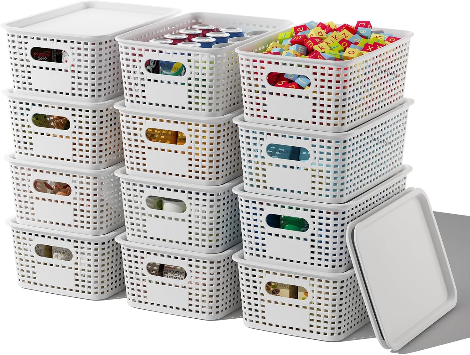 Black Storage Bin — 12 Pack