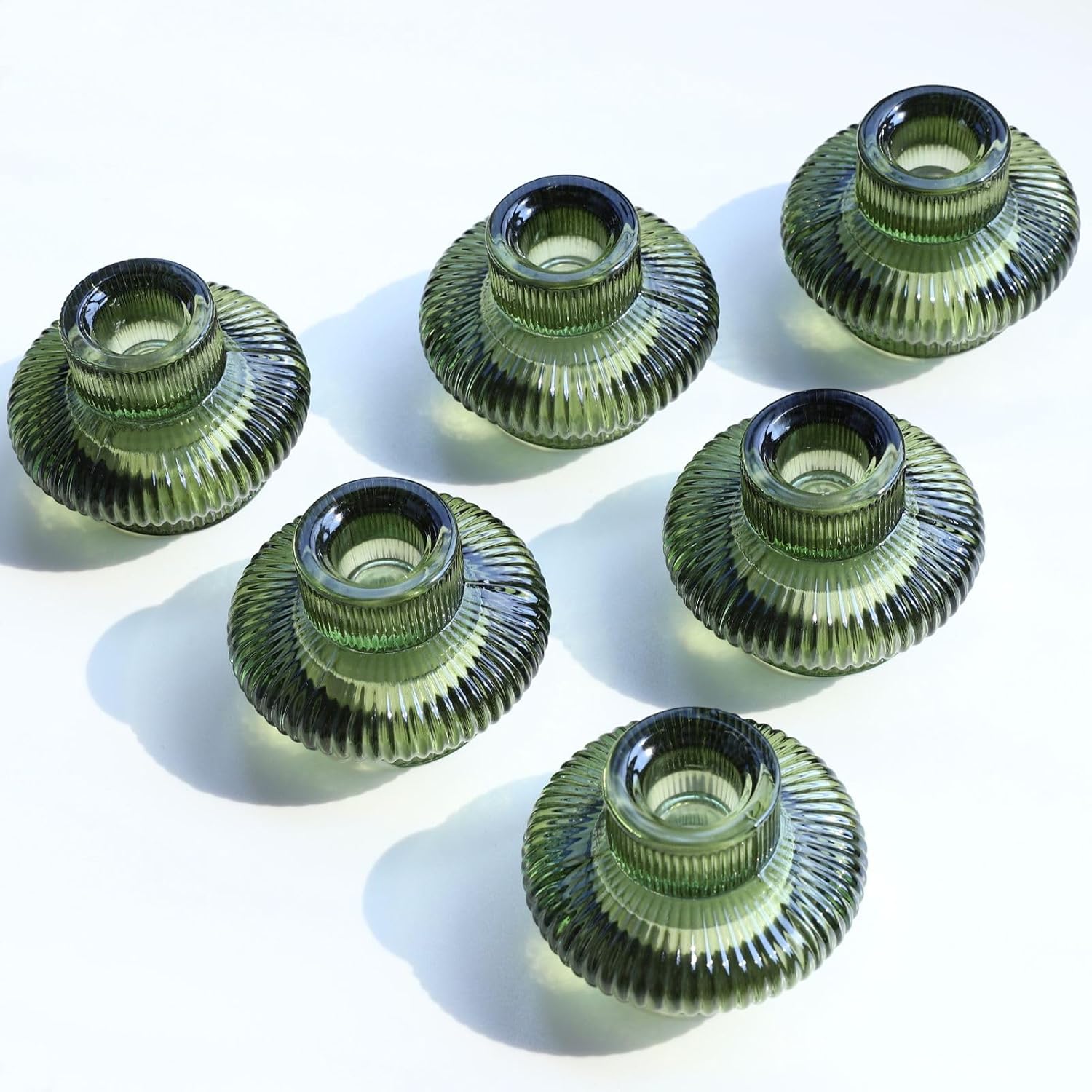 Brown Candle — Set of 6 — Green