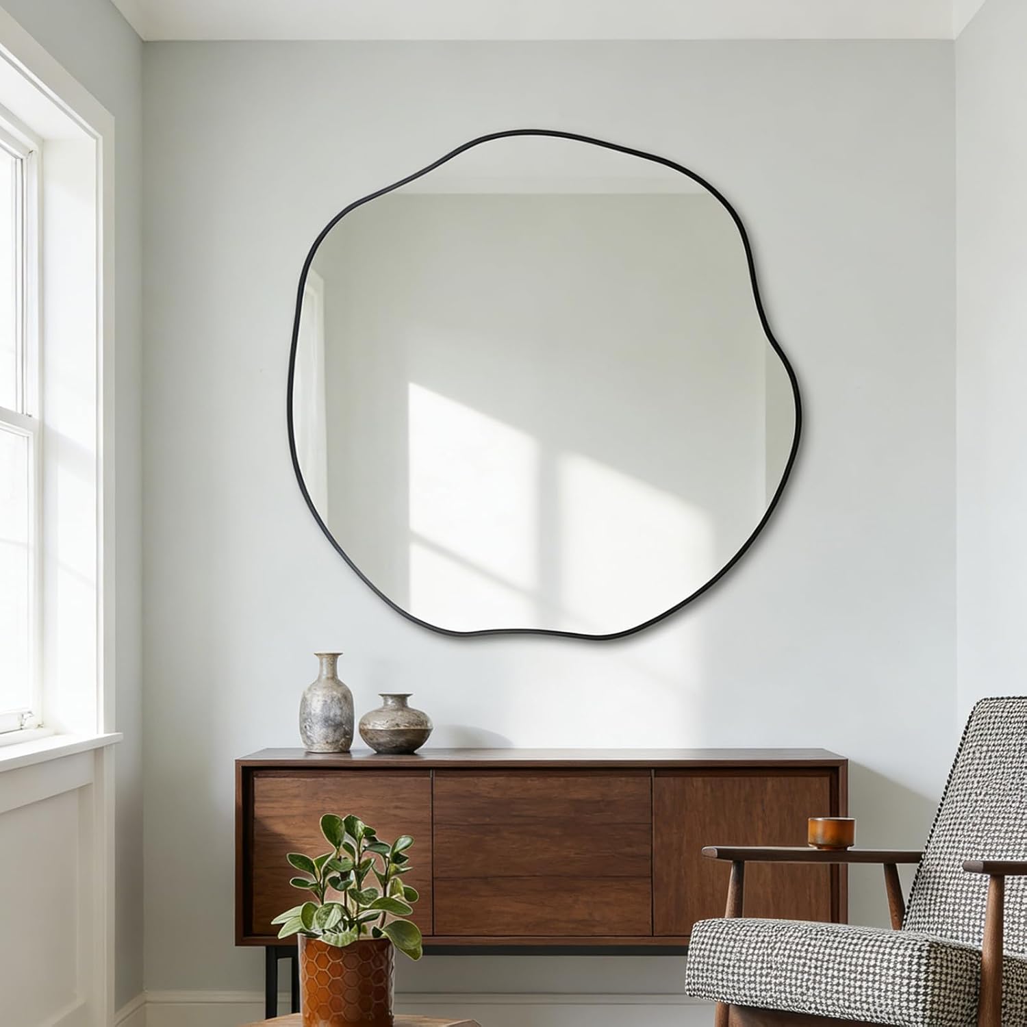 Black Wall Mirror — 35" - View 3