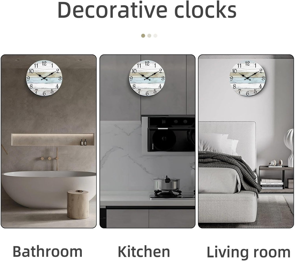 Battery Operated Blue Wall Clock — 18" - View 5