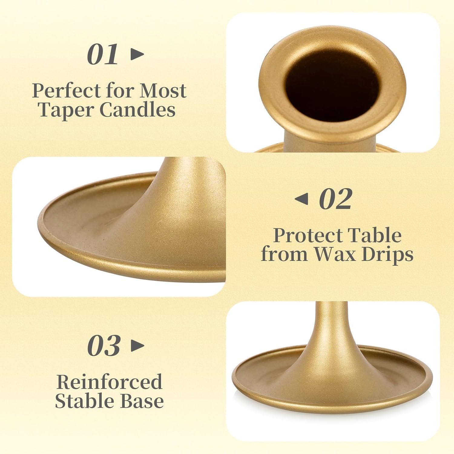 Vintage Luxe Gold Candle — Set of 2 - View 3