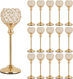 Luxe Gold Pillar Candle — 13" — 16 pcs 13" Tall