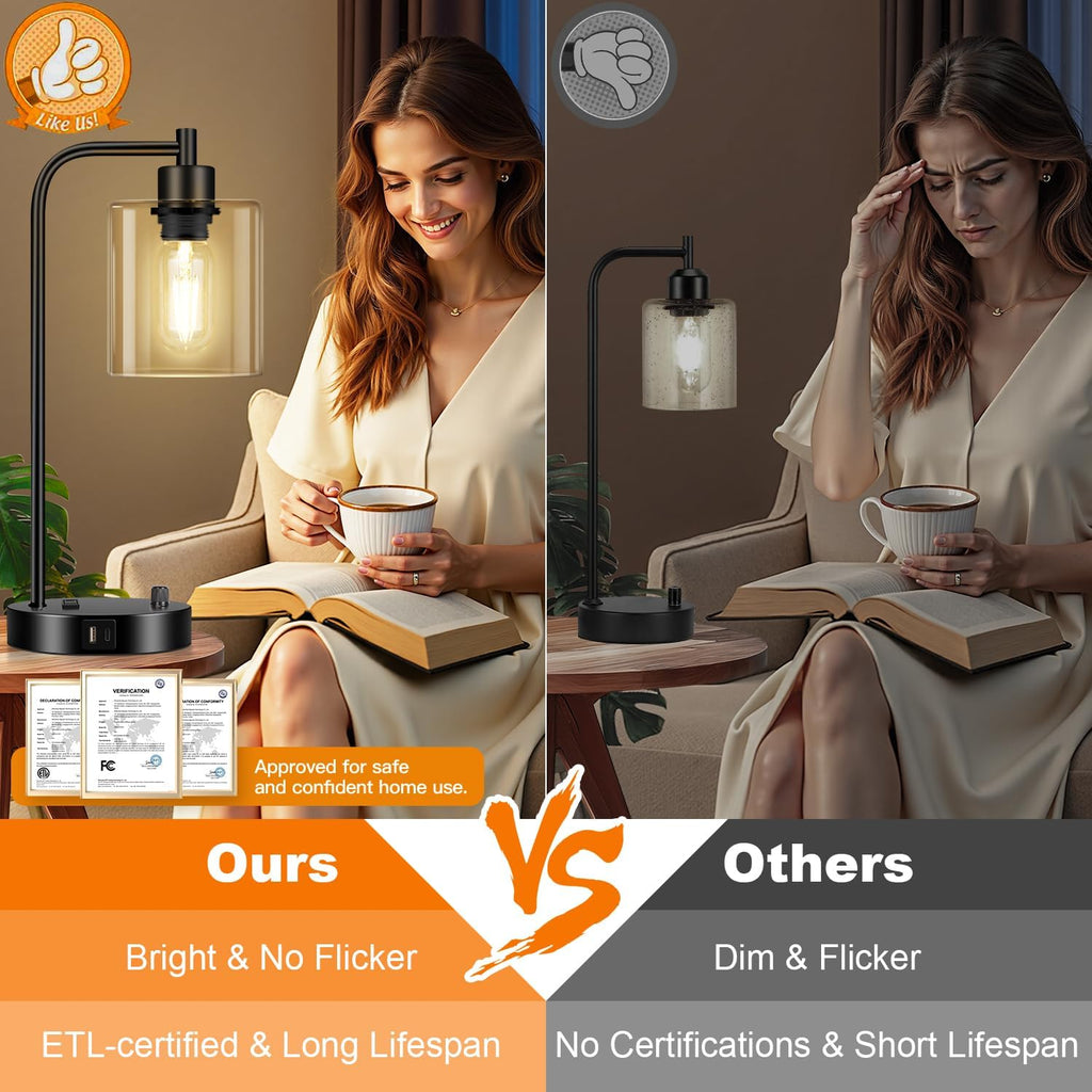 Dimmable Modern Black Desk Lamp - View 5