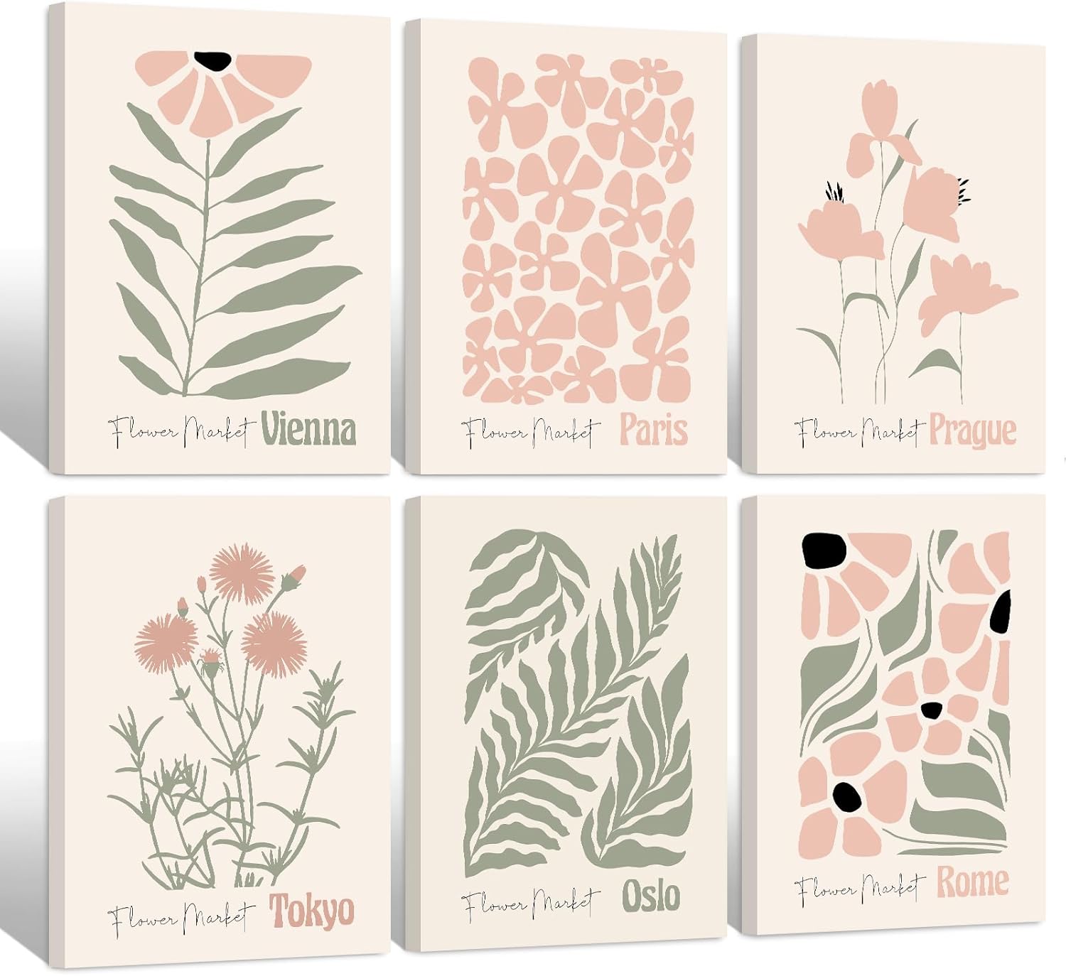 Unframed Boho Beige Wall Art Print — 16" — 12''x16'' Wrapped Canvas