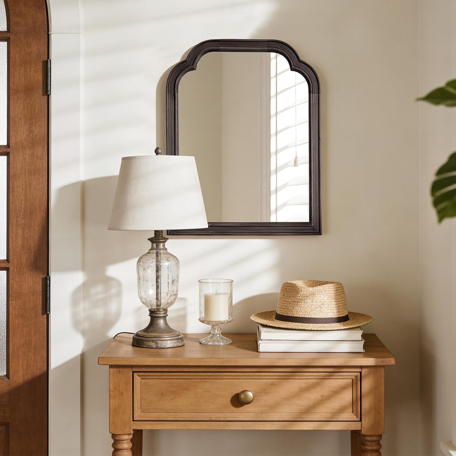 Beige Wall Mirror — 24" — 20"L x 16"W