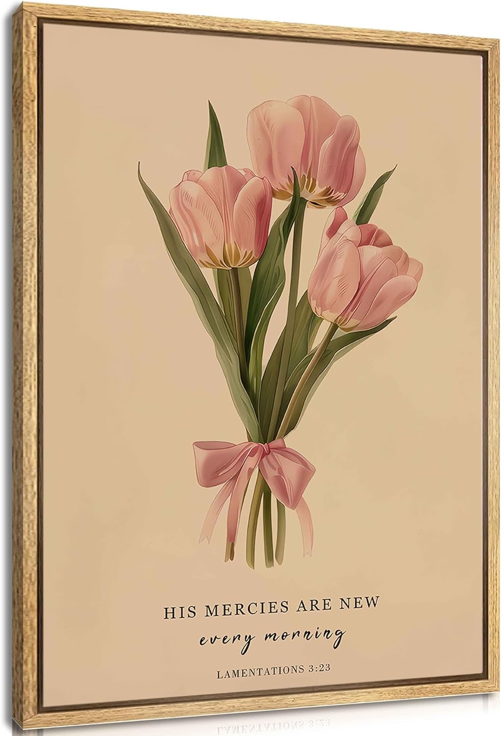 Metal Canvas Wall Art — 12X16 — Floral Scripture Poster
