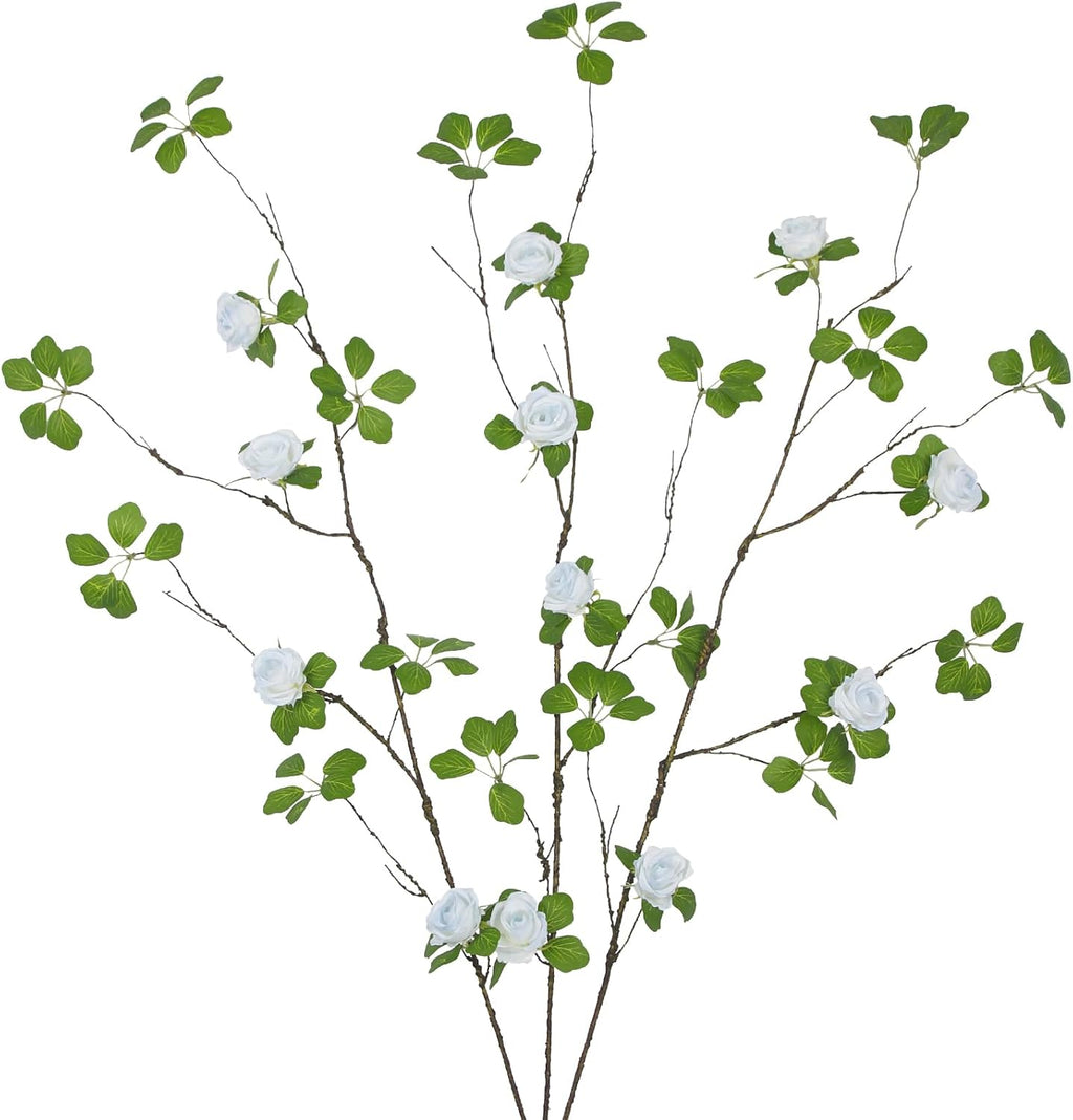 Blue Artificial Plant — 29.5" — Blue Roses