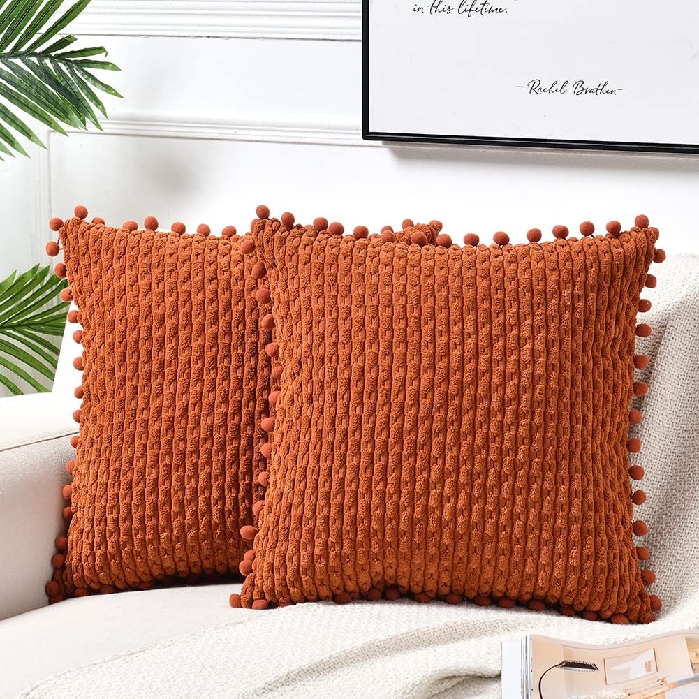 Boho Beige Throw Pillow Cover — 18" — 16" x 16" (Pack of 1)
