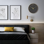 Battery Operated Luxe Black Wall Clock — 10" - View 4