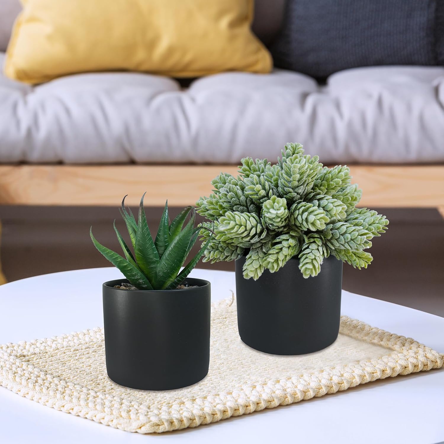 Black Artificial Plant — Set of 3 - View 6