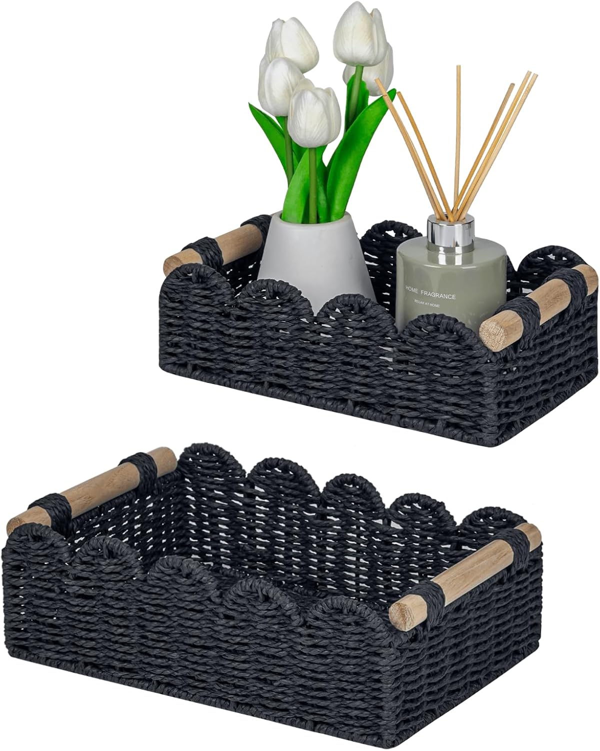 Beige Basket — Black