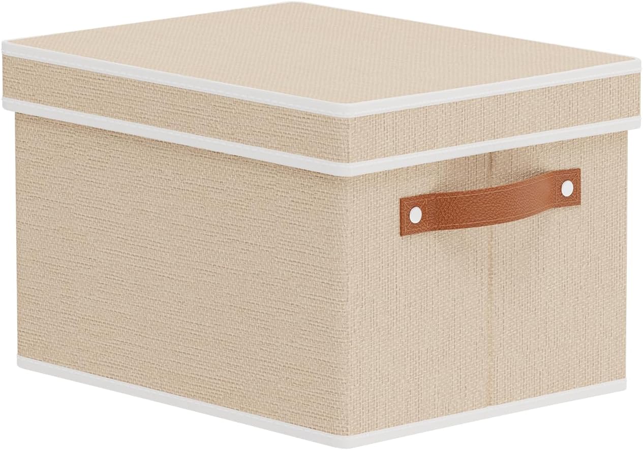 Beige Storage Bin — 13" — Beige