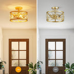 Vintage Farmhouse Black Chandelier — 3-Light - View 4