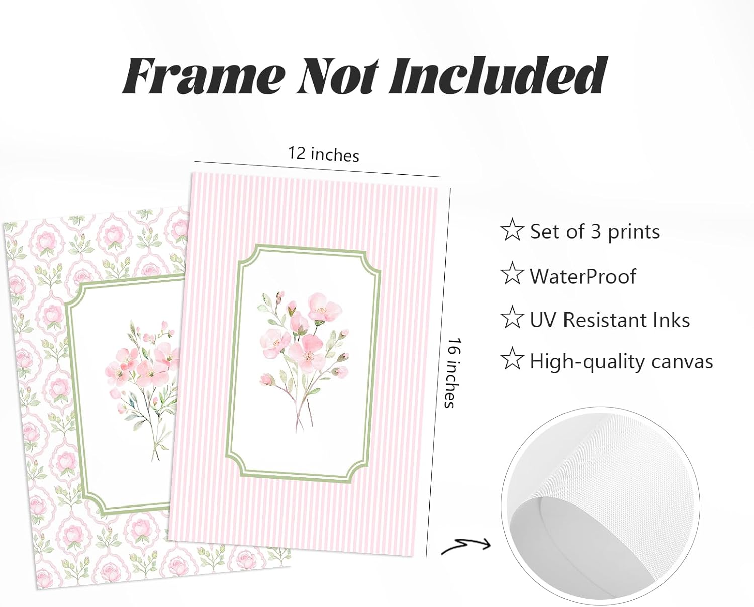Unframed Blue Wall Decor — 16" - View 2