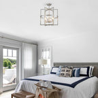 Modern Black Chandelier — 6-Light - View 8