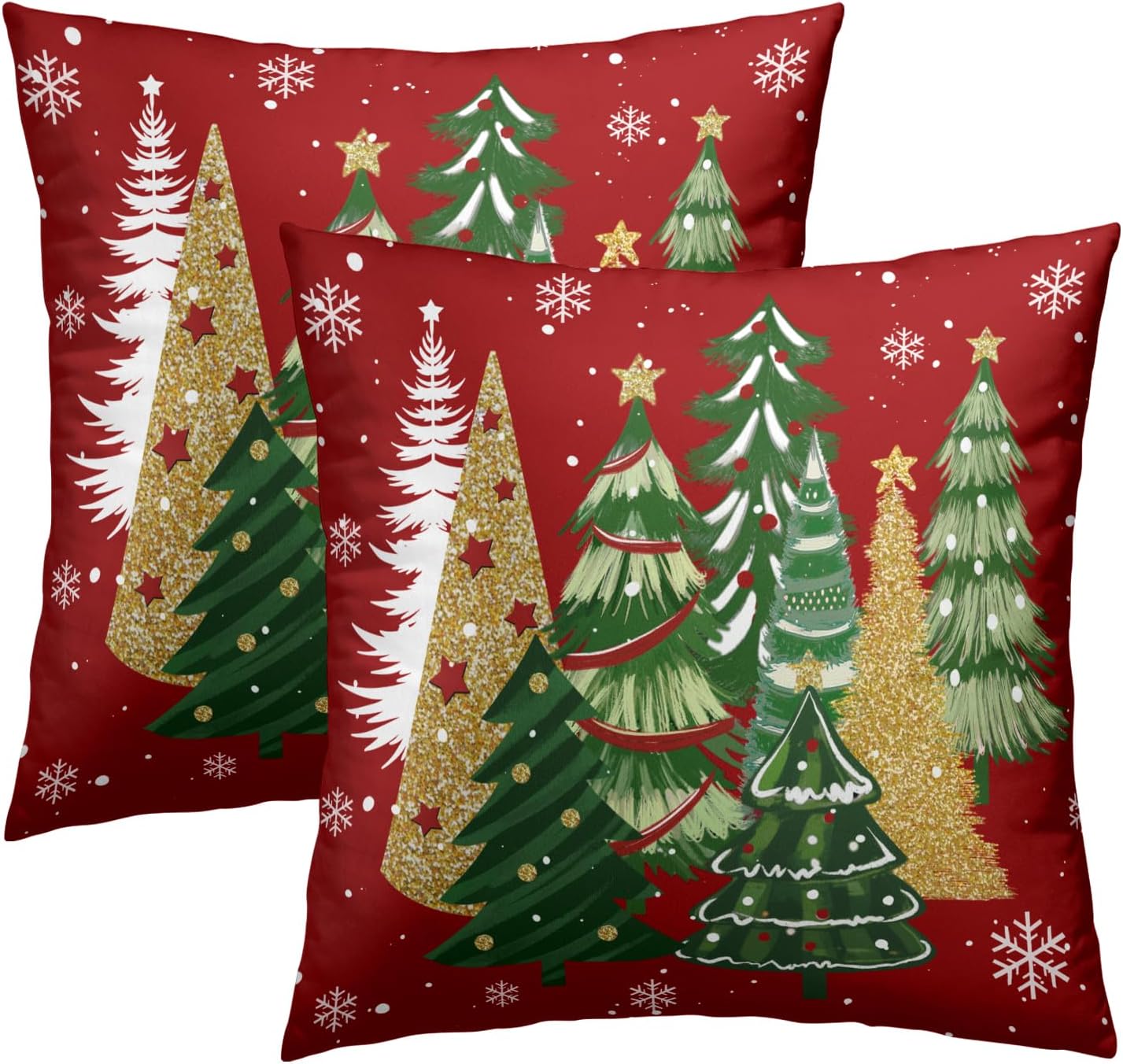 Boho Beige Throw Pillow Cover — 18" — 18" x 18" (Pack of 2)