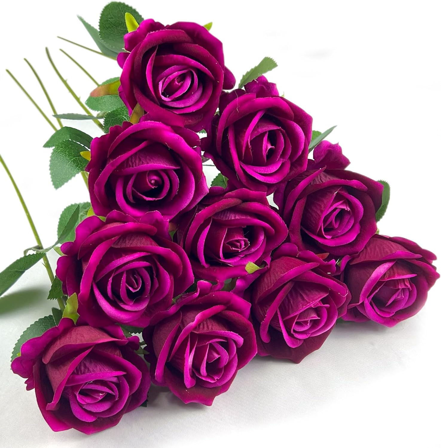 Black Artificial Plant — Rose Red