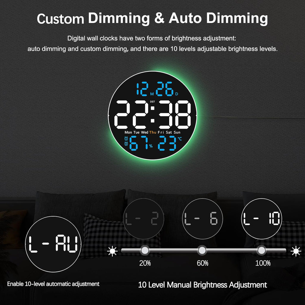 Blue Wall Clock — 10" - View 4
