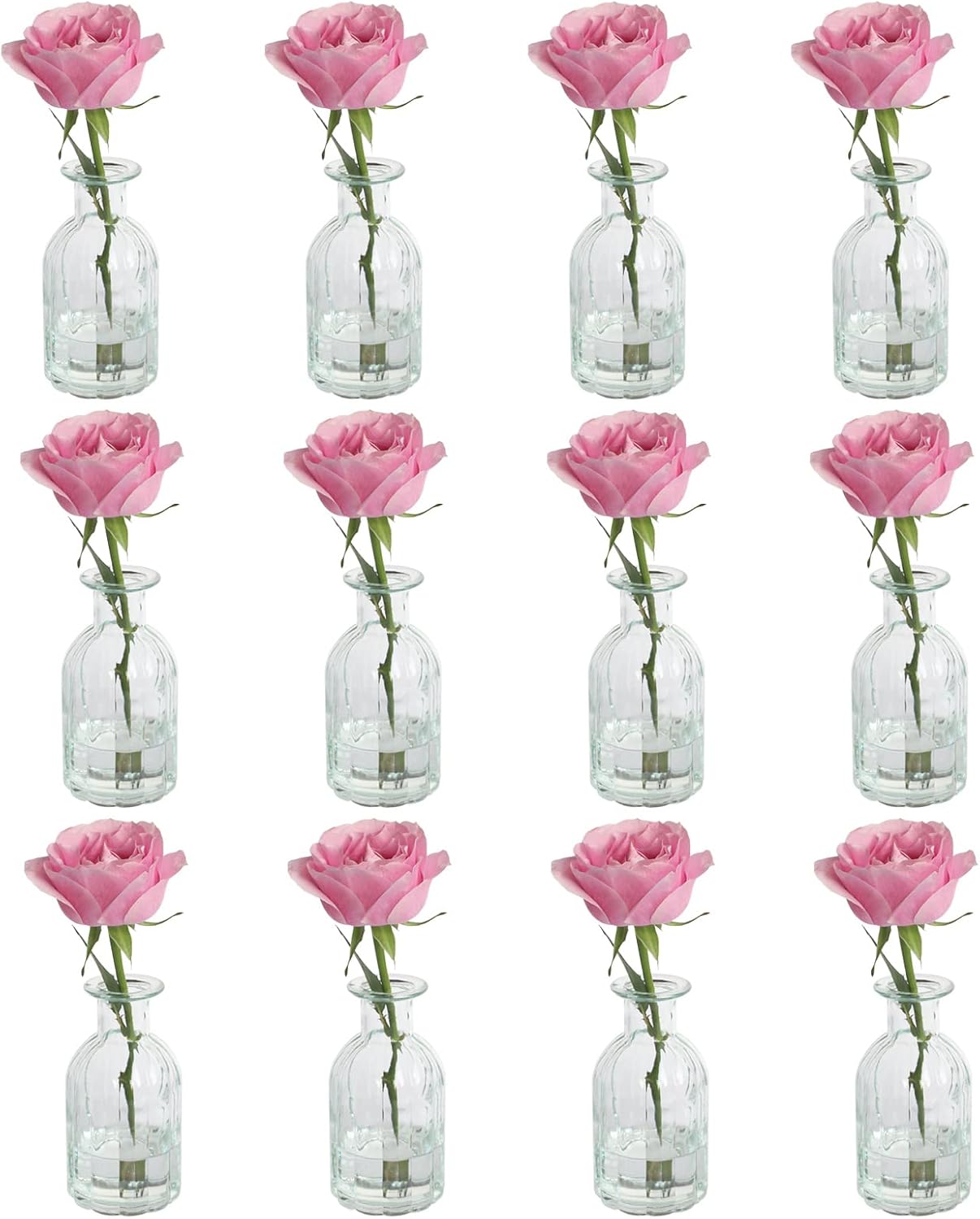 Round Glass Decorative Vase — 2.85" — Clear